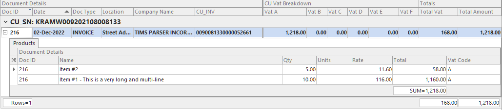 TIMS Parser discount document