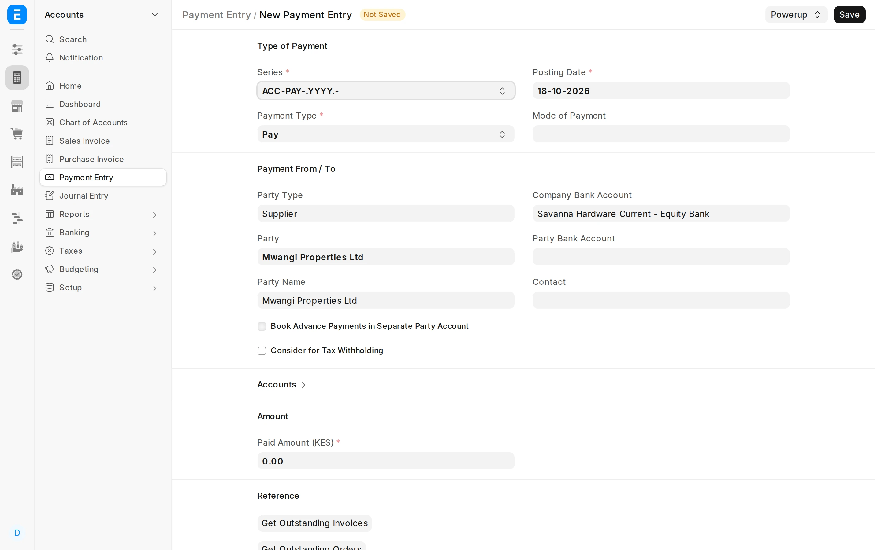 Step 1: Start a supplier payment