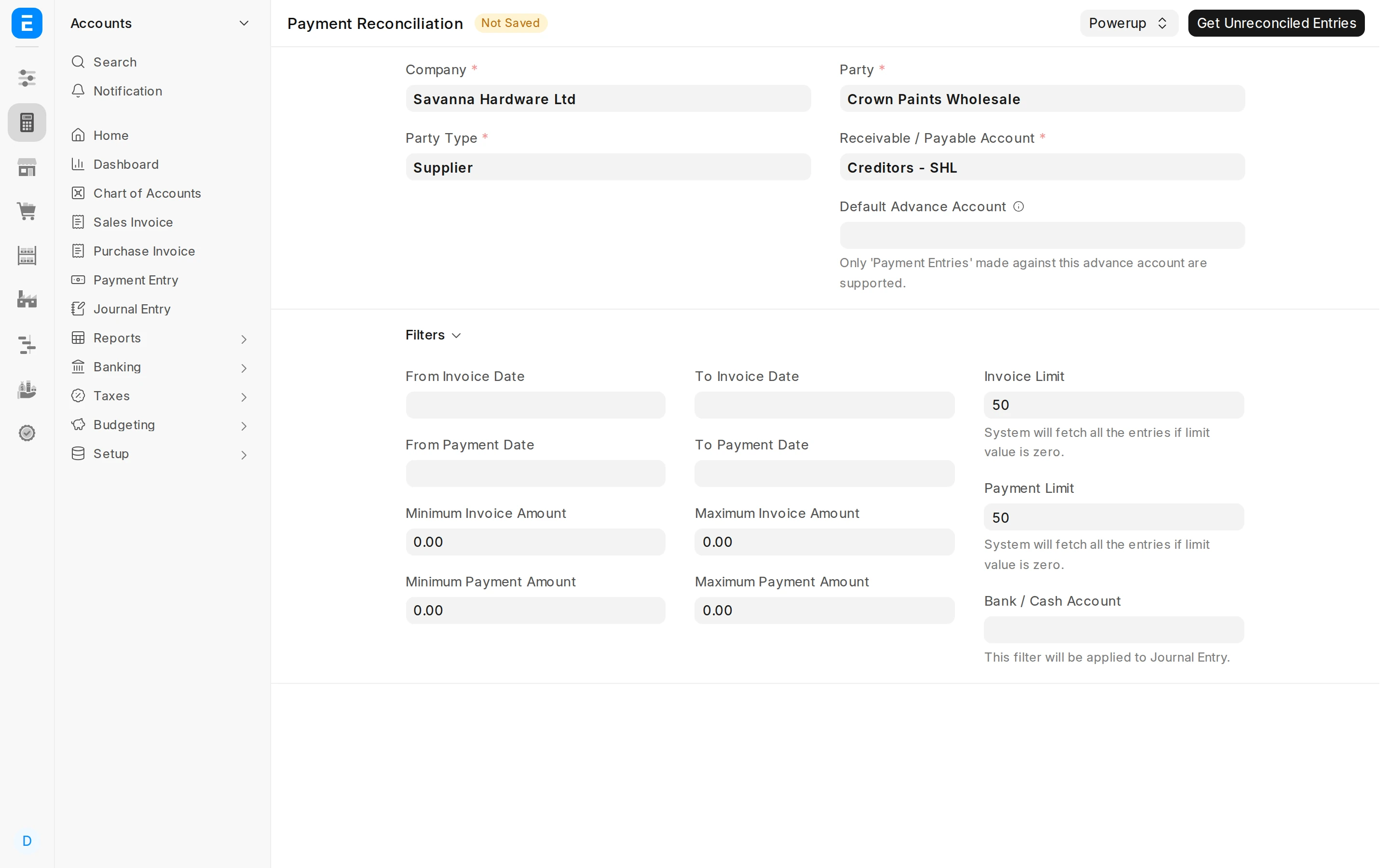 Step 1: Load the supplier's entries