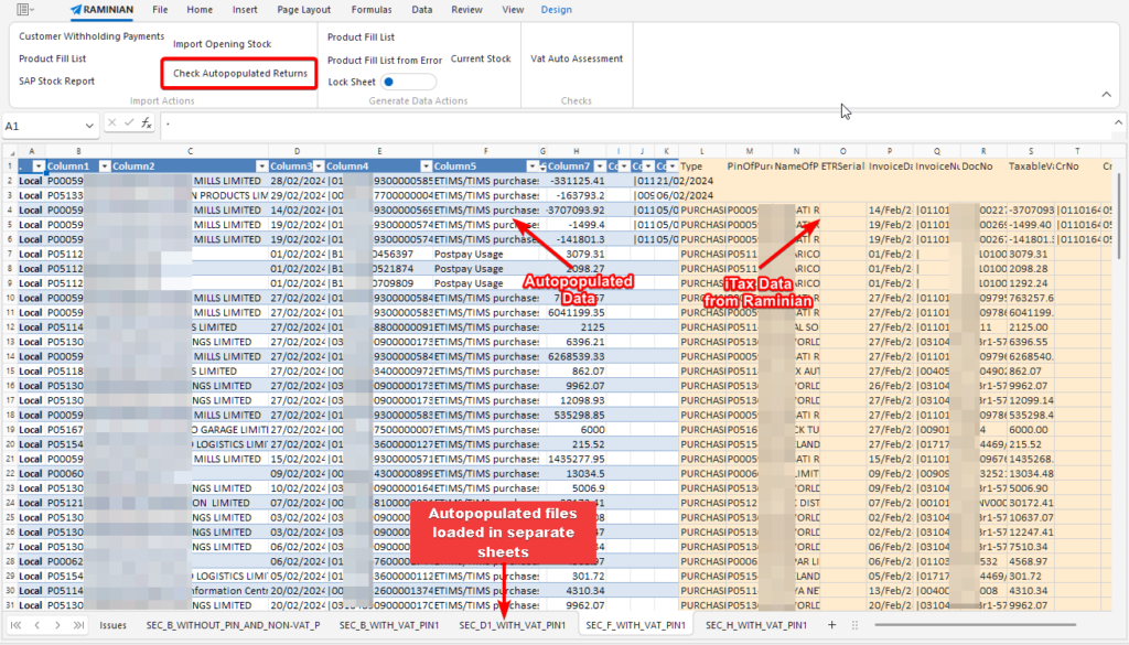 Auto-Populated VAT Returns Review