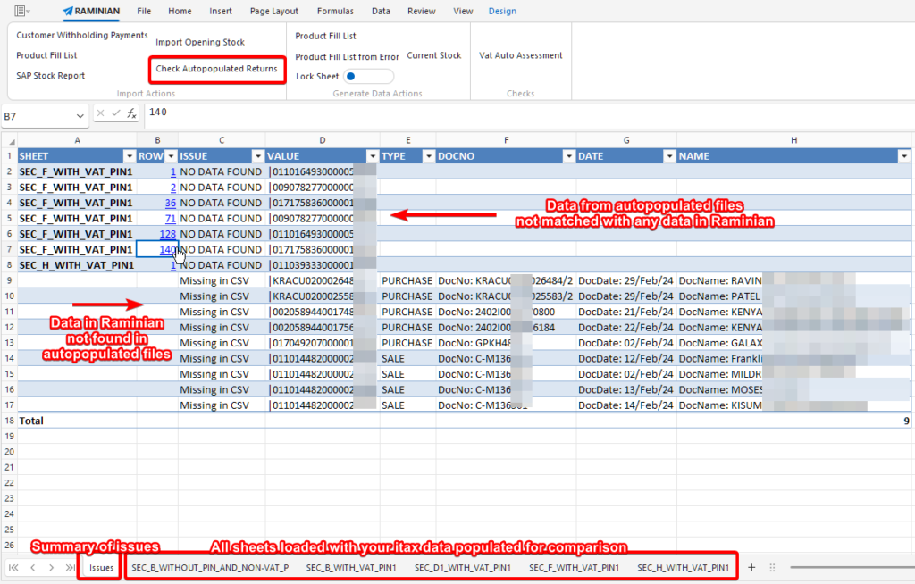 Auto-Populated VAT Returns Review